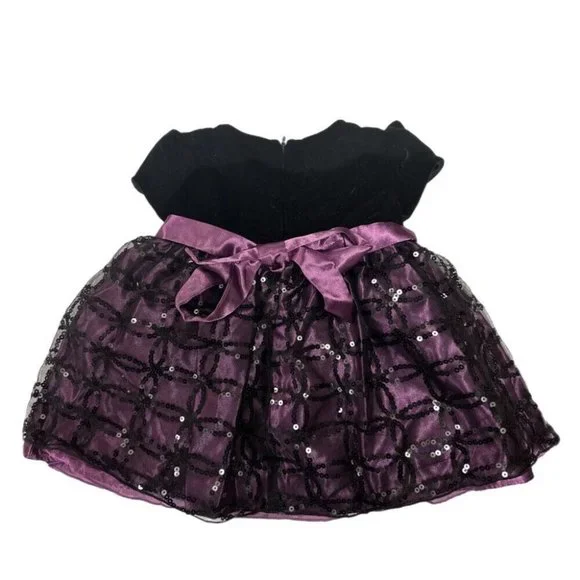 Cinderella velvet sequin short sleeve princess party dress - Picture 2 of 3